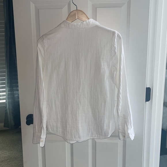 CP SHADES ROMY SHIRT WOMEN TOPS BUTTON UPS {$198} WHITE GAUZE TEXTURED SZ SMALL - Picture 7 of 7